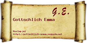 Gottschlich Emma névjegykártya